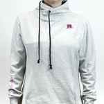 The Hockey Mommy Gray Collared Sweatshirt with Pull String